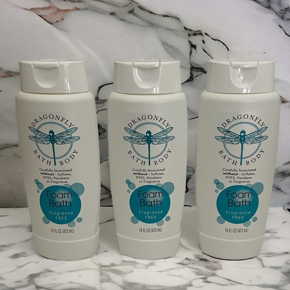 New Dragonfly Foam wWash Fragrance Free  16FLOunce Body Wash Bundle 3